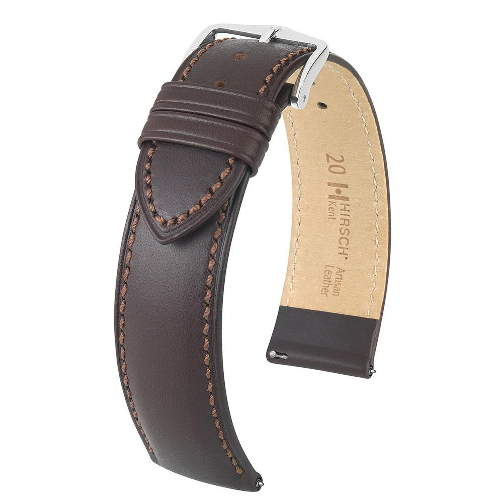 Hirsch barna borjú bőr óraszíj  18mm - Kent L - 01002010-2-18