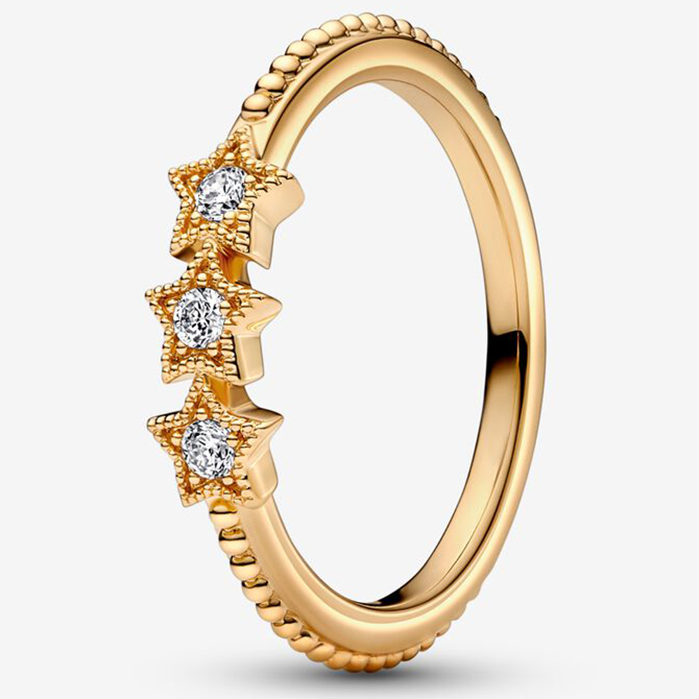Pandora sárga arany csillagos ég gyűrű - 162333C01-58